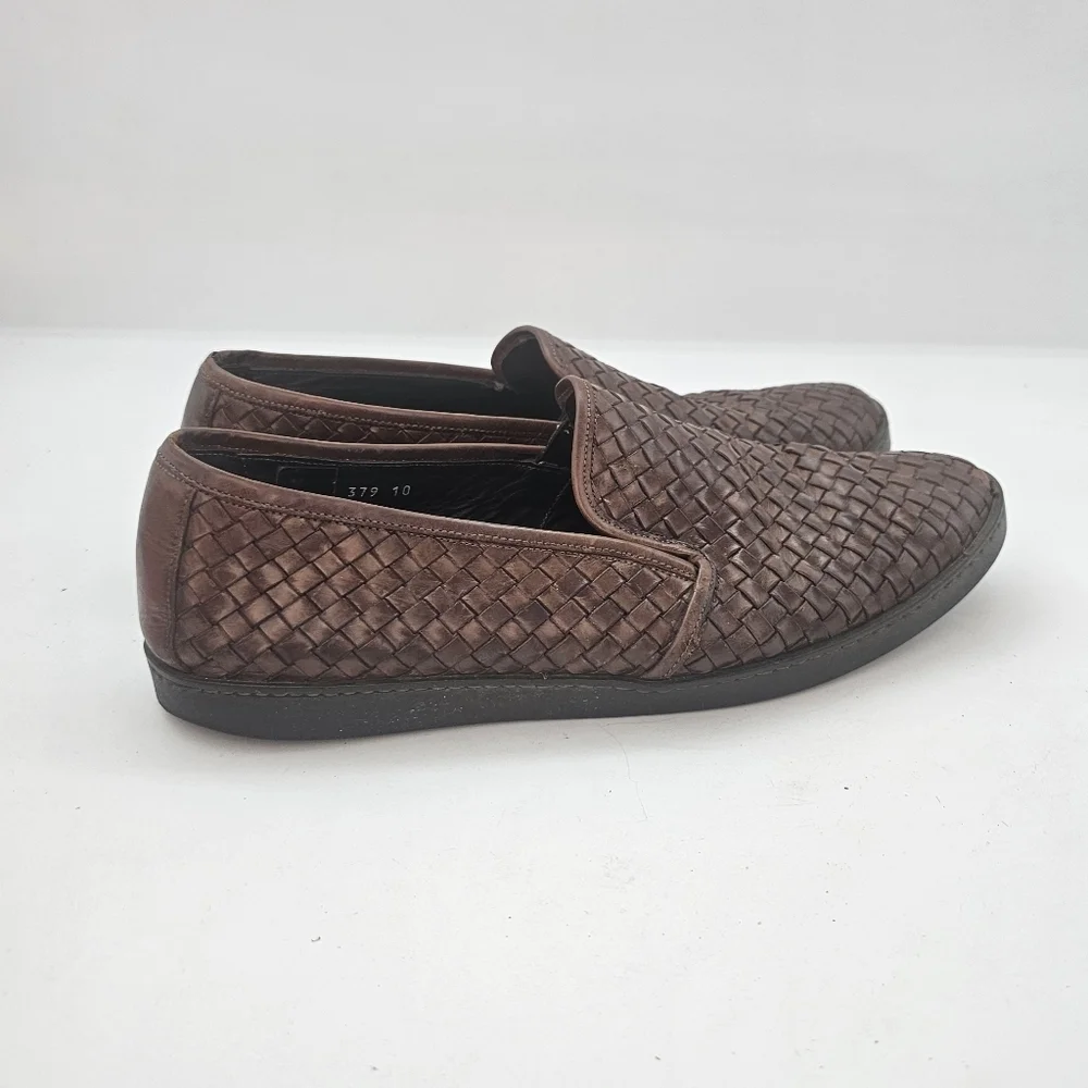 To Boot New York Adam Derrick Diverte Woven Leather Loafers Brown Men’s 10